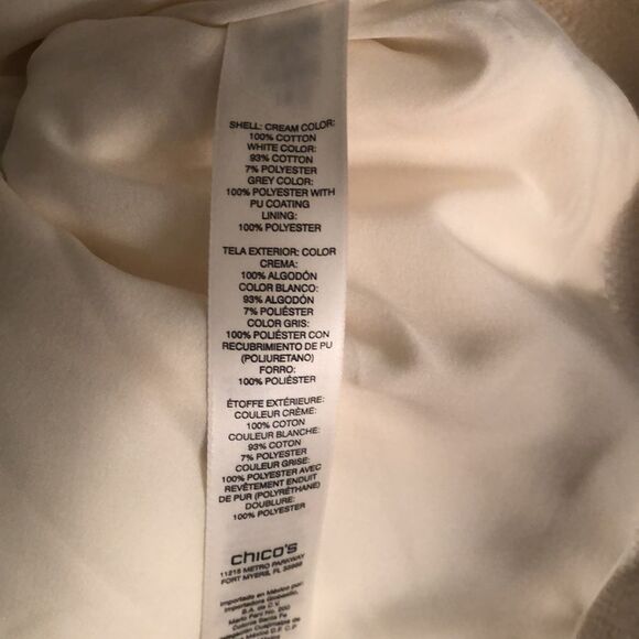 Chico’s Cream Tweed Moto Jacket Chico’s size 0 - Picture 6 of 6